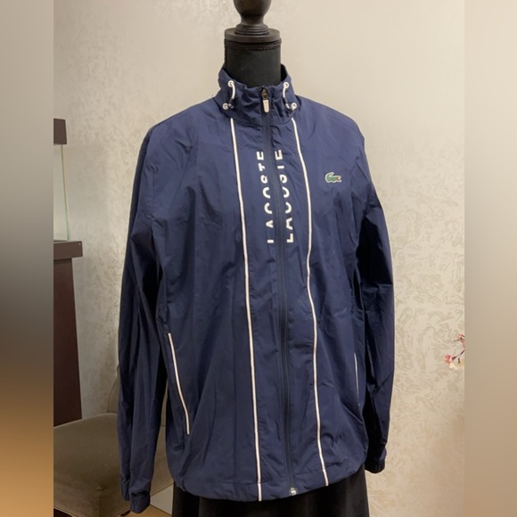 Lacoste Men's Long Sleeve Zipper Taffeta Golf Jacket - Picture 3 of 11